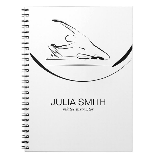 Pilates Mermaid on the reformer Notebook (Front)