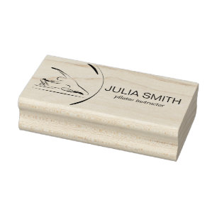 Pilates Mermaid on the reformer Rubber Stamp