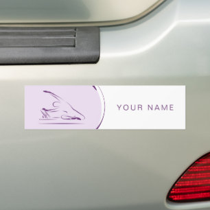 Pilates mermaid pose on the reformer   Colour Bumper Sticker
