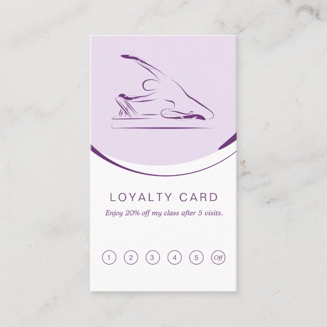 Pilates mermaid pose on the reformer | Colour Loyalty Card (Front)