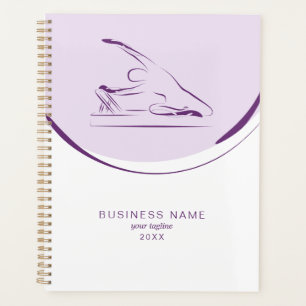 Pilates mermaid pose on the reformer Colour Planner