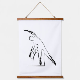 Pilates Mermaid Pose - Wunda Chair Hanging Tapestry