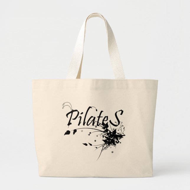 Pilates Method fan! Pilates Art Large Tote Bag (Front)