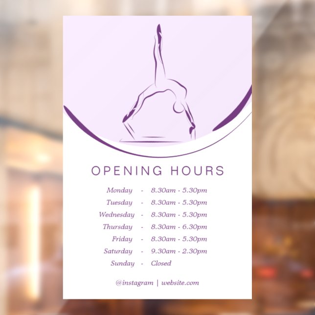 Pilates on the reformer | Colour Window Cling (Sheet 2)