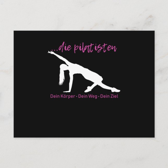 Pilates Pilatisten Sport Fitness Gift Postcard (Front)