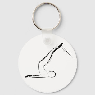 Pilates pose key ring