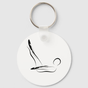 Pilates pose key ring