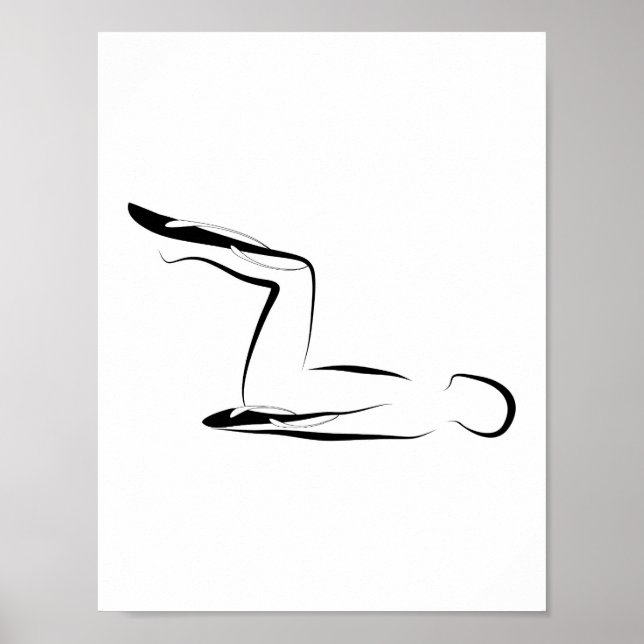 Pilates pose poster (Front)