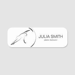 Pilates Pose Side Bend Name Tag
