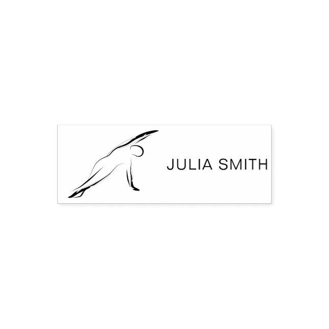 Pilates Pose Side Bend Self-inking Stamp (Design)
