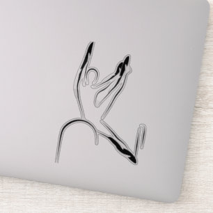 Pilates pose sticker