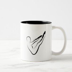 Pilates pose Two-Tone coffee mug