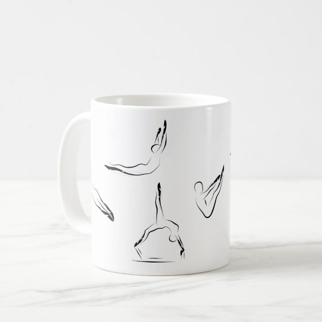 Pilates poses coffee mug (Front Left)