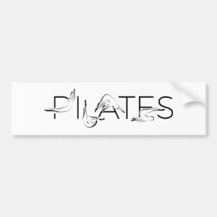 Pilates Poses in Pilates Word Bumper Sticker