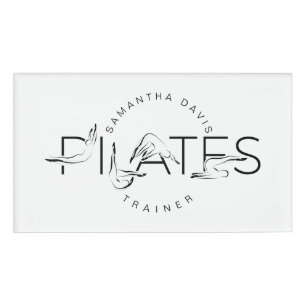 Pilates Poses in Pilates Word Name Tag