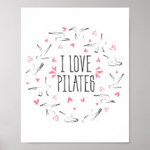 Pilates Poses in shape of a circle