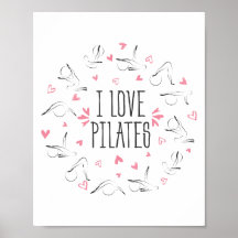 Pilates Poses in shape of a circle