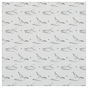 Pilates poses pattern fabric