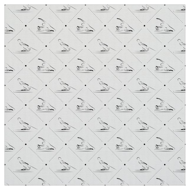 Pilates poses pattern fabric (Swatch)
