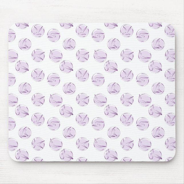 Pilates poses pattern mouse mat (Front)