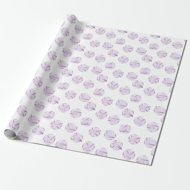 Pilates poses pattern wrapping paper (Unrolled)