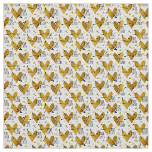 Pilates Poses Seamless Pattern in gold  colour Fabric