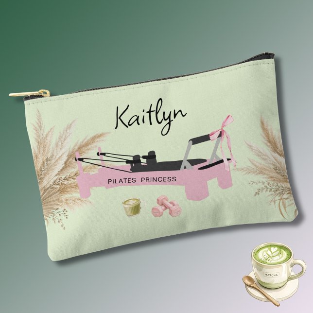 Pilates Princess Pink Reformer & Matcha Accessory Pouch (Creator Uploaded)