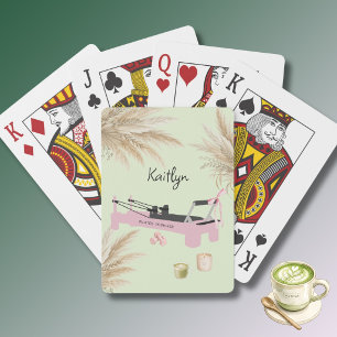 Pilates Princess Pink Reformer & Matcha Playing Cards