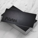Pilates Professional Black Bold Text Minimalist Business Card<br><div class="desc">Professional Black Out Pilates Business Card.</div>