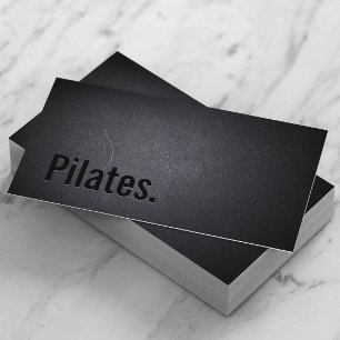 Pilates Professional Black Bold Text Minimalist Business Card
