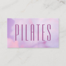 Pilates Purple Holographic Business Card