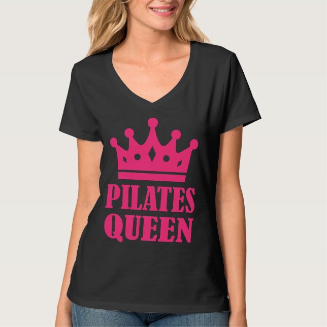 Pilates Queen Crown Fitted T-Shirt (Front)