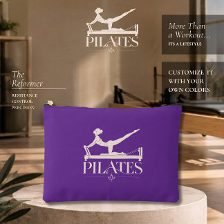 Pilates Reformer-Purple and Pale Pink Accessory Pouch