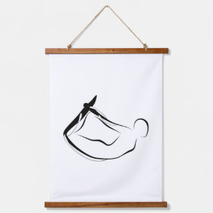 Pilates Rocking pose - Mat Hanging Tapestry