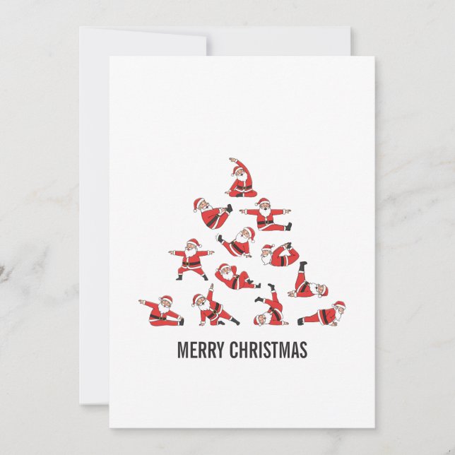 Pilates Santa Mat Christmas Holiday Card (Front)