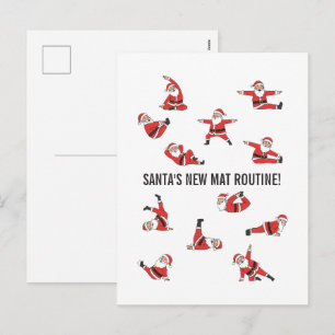 Pilates Santa Reformer Christmas Holiday Postcard