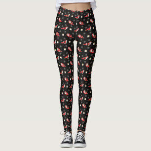 Pilates Santa Seamless Christmas Patterns Leggings