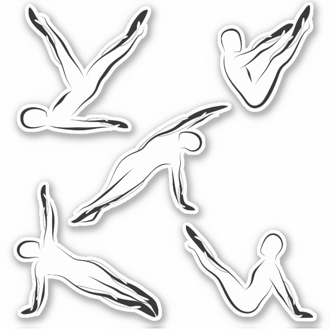 Pilates Scrapbook Stationery Stickers (Front)