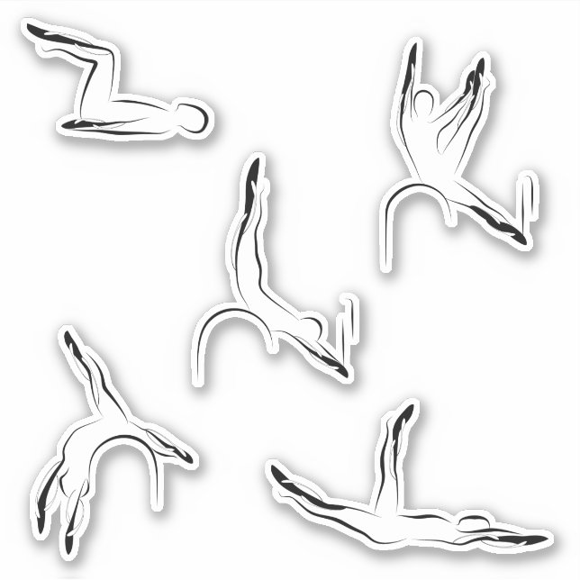 Pilates Scrapbook Stationery Stickers (Front)