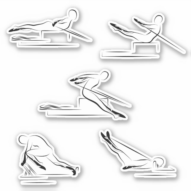 Pilates Scrapbook Stationery Stickers (Front)