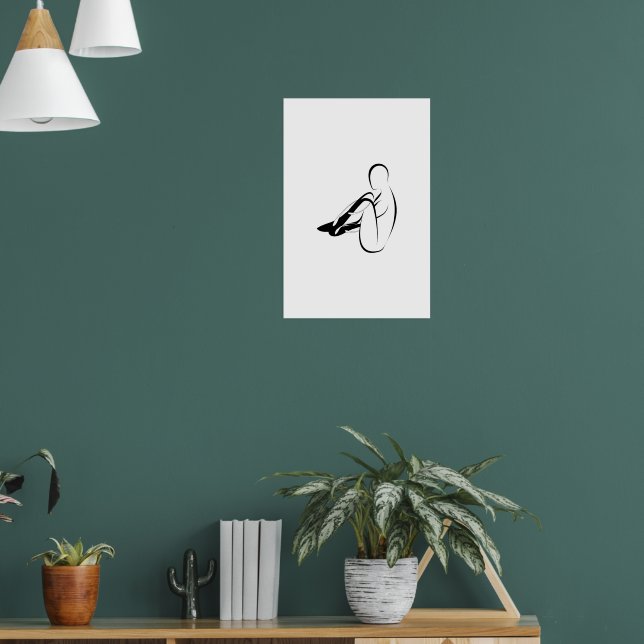 Pilates Seal pose - Mat Poster (Living Room 1)
