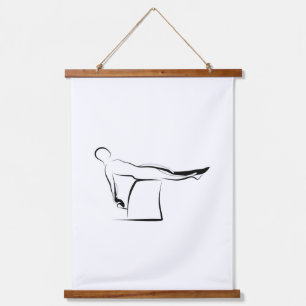Pilates Seated Flat Back Pose - Wunda Chair Hanging Tapestry
