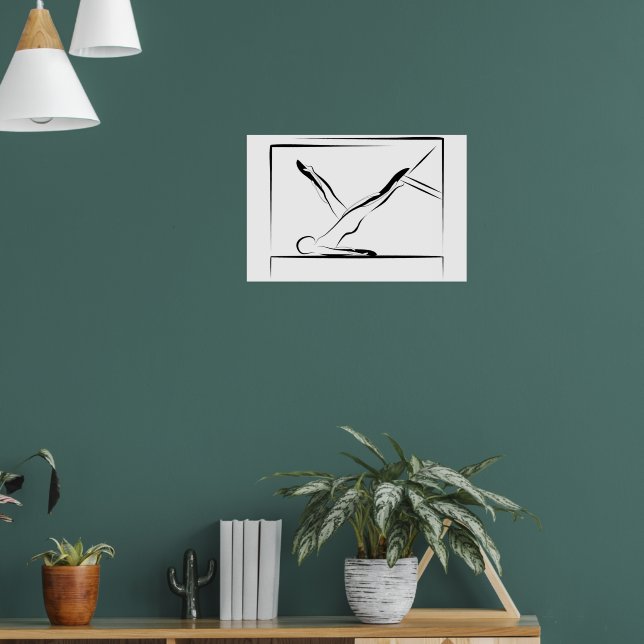 Pilates Shoulder Roll Down Pose - Cadillac Poster (Living Room 1)