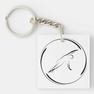 Pilates Side Bend pose Key Ring
