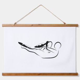 Pilates Single Leg Stretch - Mat Hanging Tapestry