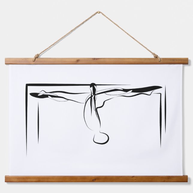 Pilates Splits Cadillac Pose  Hanging Tapestry (Front)