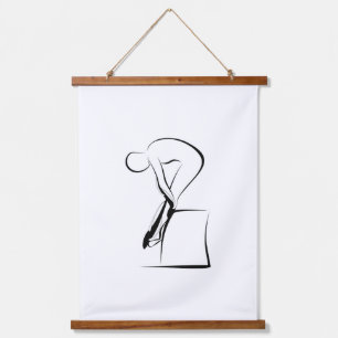 Pilates Tendon stetch Pose - Wunda Chair Hanging Tapestry