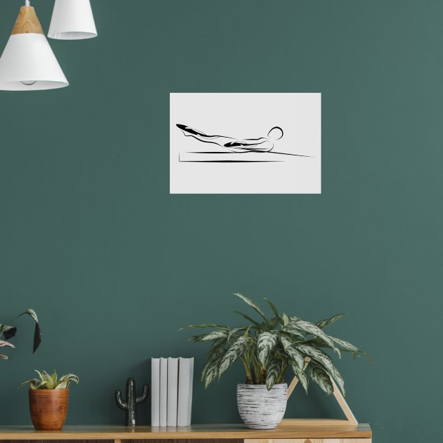 Pilates The Hundred Pose - Reformer Poster (Living Room 1)