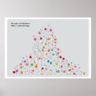 Pilates with mobile technology Canvas Poster