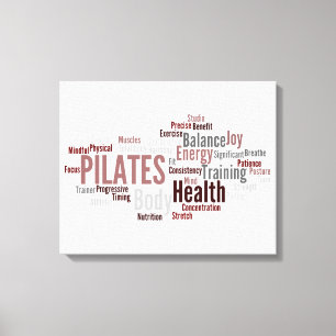 PILATES Words Canvas Print